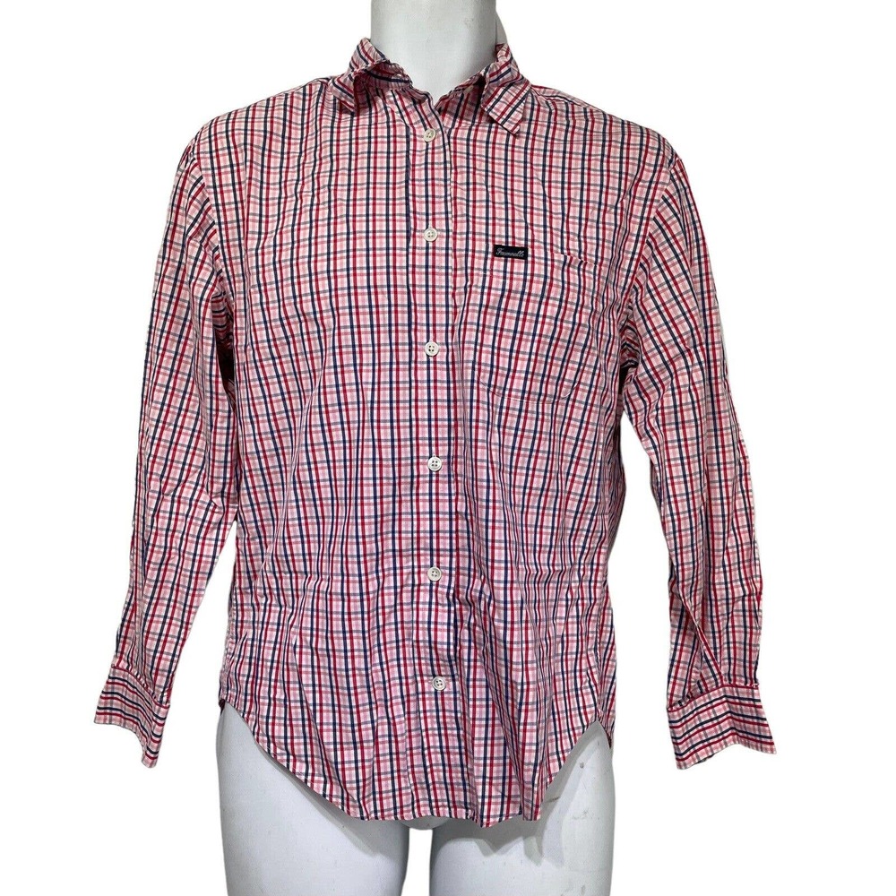 faconnable albert goldberg pink plaid button up shirt Size XS